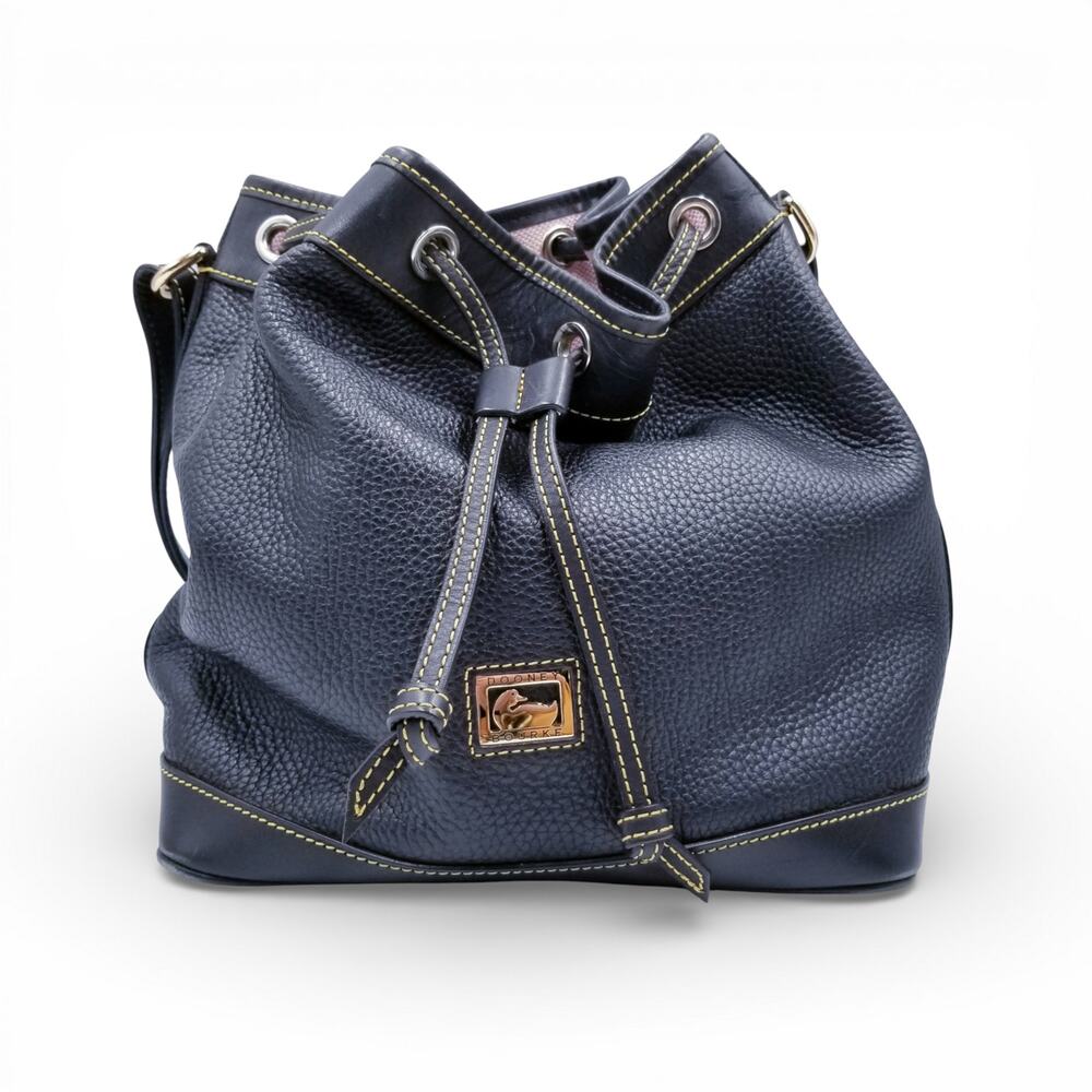 DOONEY & BOURKE Pebble Grain Drawstring All Weather Leather Black/Black J5725298 - Picture 4 of 14